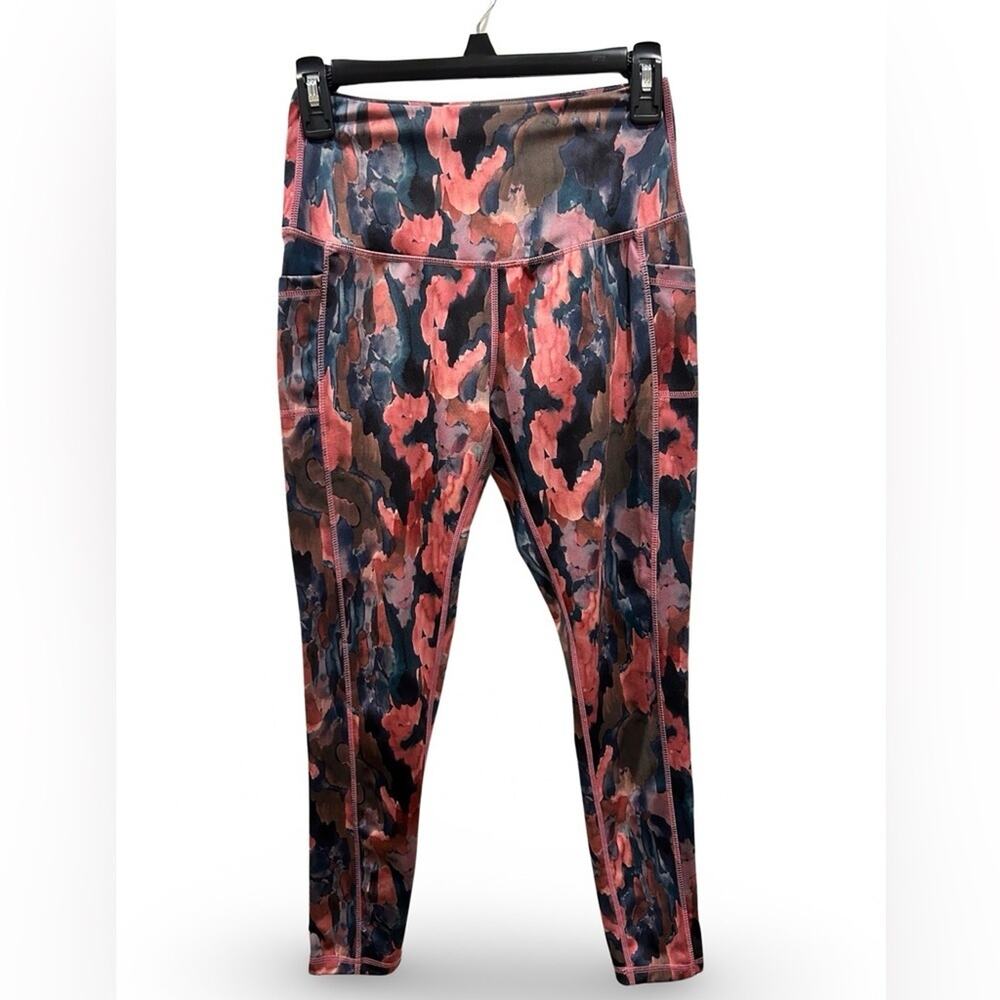 LegEnd High Waisted Leggings Size Medium Multicolor Floral Patterned Workout